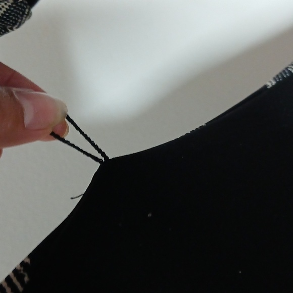 Emma & Michele black and white abstract quarter sleeve midi dress size large - Picture 12 of 16